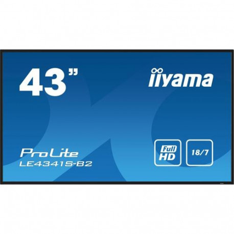 iiyama PROLITE LE4341S-B2 Digital signage flat panel 108 cm (42.5") LCD 350 cd/m² Full HD Black