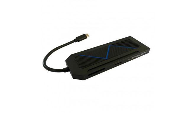 LC-Power LC-HUB-C-MULTI-6-RGB interface hub USB 3.2 Gen 2 (3.1 Gen 2) Type-C 5000 Mbit/s Black