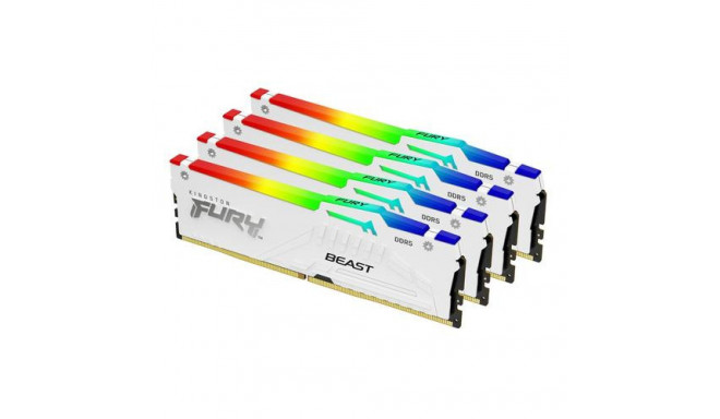 Kingston Technology FURY Beast 64GB 6000MT/s DDR5 CL40 DIMM (Kit of 4) White RGB XMP