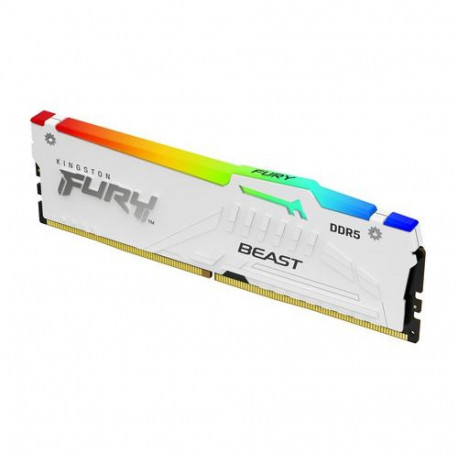 Kingston Technology FURY Beast 64GB 6000MT/s DDR5 CL40 DIMM (Kit of 4) White RGB XMP