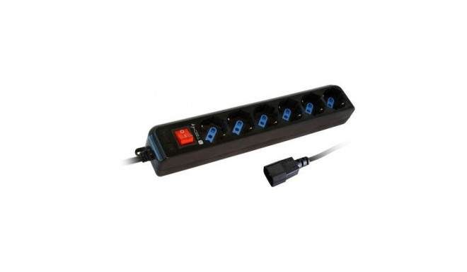 Techly Power Strip 6 Sockets Black with VDE Plug IUPS-PCP-6V