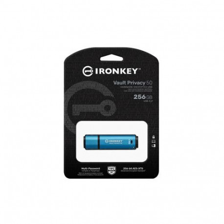 Kingston Technology IronKey 256GB Vault Privacy 50 AES-256 Encrypted, FIPS 197