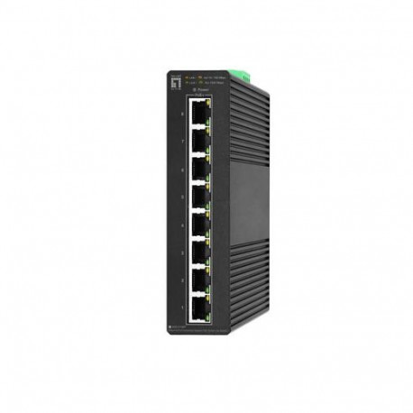 LevelOne Hilbert 8-Port Industrial Gigabit PoE Smart Lite Switch, 8 PoE Outputs, 802.3at/af PoE