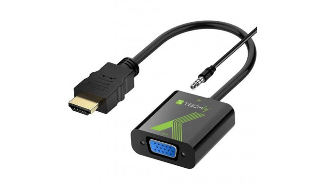 Techly Cable Converter Adapter HDMI to VGA with Audio IDATA HDMI-VGA2A
