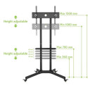 Techly Floor Trolley with Shelf Support LCD / LED / Plasma 30-65&quot; ICA-TR6