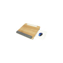Techly Bamboo Portable Laptop Desk Stand with Padded Base and Tablet Stand
