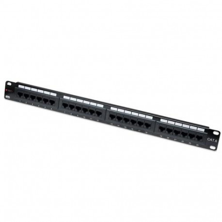 Techly Patch Panel UTP 24 Ports RJ45 Cat.6 I-PP 24-RU-C6T