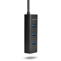 Axagon HUE-S2C interface hub USB 3.2 Gen 1 (3.1 Gen 1) Type-A 5000 Mbit/s Black