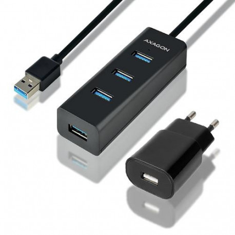 Axagon HUE-S2BP 4x USB 3.0 CHARGING hub w. 1.2m cable incl. AC adapter