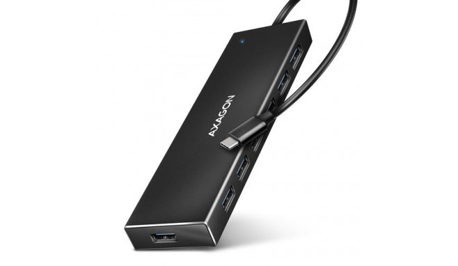 Axagon HUE-F7C 7x USB 3.2 Gen 1 ALU FLAT hub micro power IN 30cm USB-C USB 3.2 Gen 1 (3.1 Gen 1) Typ