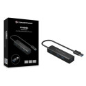 Conceptronic 4-Port USB 3.0 Aluminum Hub with USB-C to USB-A Adapter