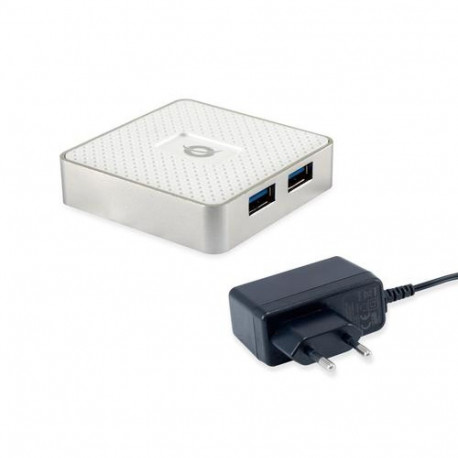 Conceptronic HUBBIES03W interface hub USB 3.2 Gen 1 (3.1 Gen 1) Micro-B 5000 Mbit/s White