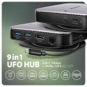 Axagon HMC-UFO USB-C Hub M.2 SATA/NVMe 1 Gbit/s Ethernet 384 kHz Audio Wired USB 3.2 Gen 2 (3.1 Gen 