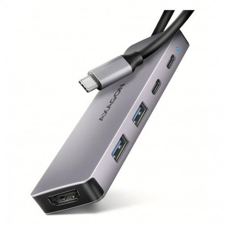 Axagon HMC-5H60 laptop dock/port replicator Wired USB 3.2 Gen 1 (3.1 Gen 1) Type-C Grey