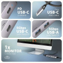 Axagon HMC-5H60 laptop dock/port replicator Wired USB 3.2 Gen 1 (3.1 Gen 1) Type-C Grey
