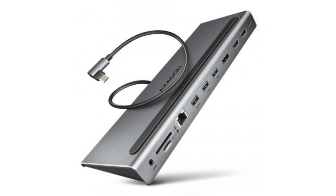 Axagon HMC-4KX3 laptop dock/port replicator Wired USB 3.2 Gen 1 (3.1 Gen 1) Type-C Grey