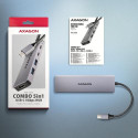 Axagon HMC-5H60 laptop dock/port replicator Wired USB 3.2 Gen 1 (3.1 Gen 1) Type-C Grey