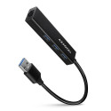 Axagon HMA-GL3A Multiport-Hub USB 3.0 Typ A Gbit-LAN 3x USB-A microSD Wired USB 3.2 Gen 1 (3.1 Gen 1