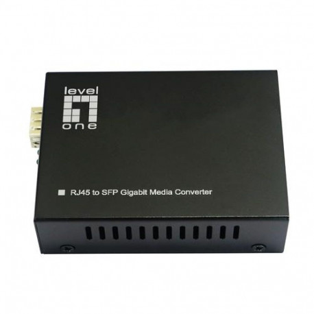LevelOne RJ45 to SFP Gigabit Media Converter, 802.3bt 60W PoE PSE