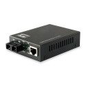 LevelOne RJ45 to SC Gigabit Media Converter, Single-Mode Fiber, 20km
