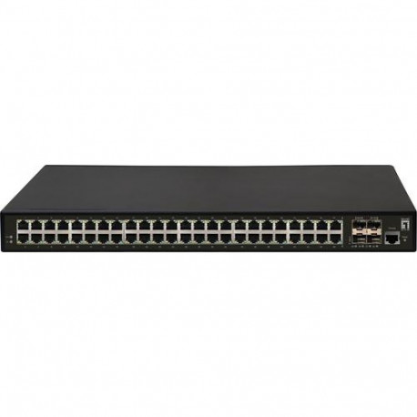LevelOne GTL-5291 network switch Managed L3 Gigabit Ethernet (10/100/1000) 1U Black