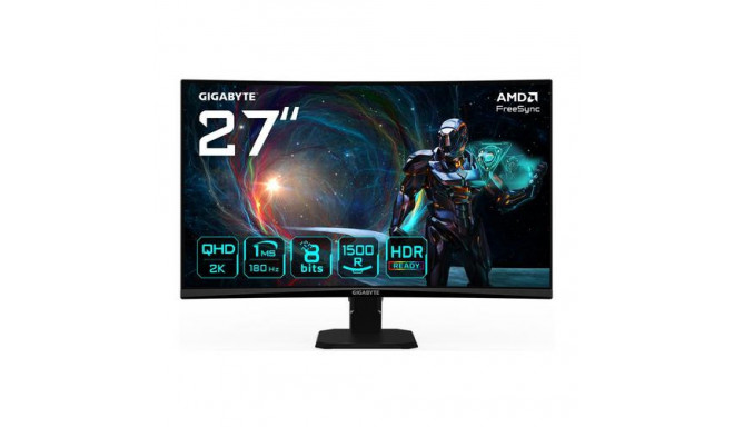 GIGABYTE GS27QCA 27&quot; QHD Curved Gaming Monitor - 2560 x 1440, 180Hz, 1ms, 250 cd/m², FreeSy