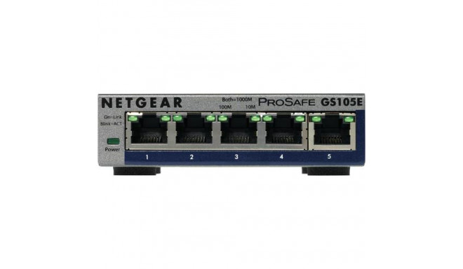 NETGEAR GS105E-200PES network switch Managed L2/L3 Gigabit Ethernet (10/100/1000) Grey