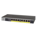 NETGEAR GS108LP Unmanaged Gigabit Ethernet (10/100/1000) Power over Ethernet (PoE) 1U Black, Grey