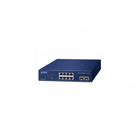 PLANET 8-Port 10/100/1000T + 2-Port Managed L2 Gigabit Ethernet (10/100/1000) Blue