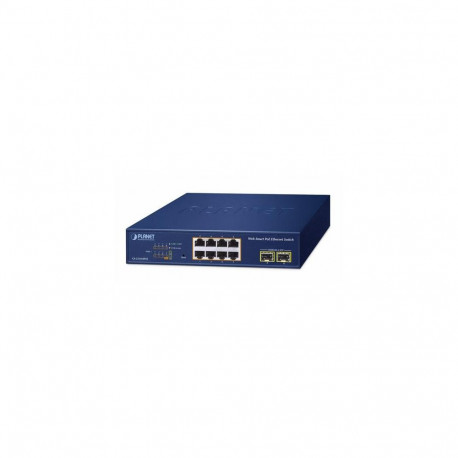 PLANET 8-Port 10/100/1000T 802.3at Managed L2 Gigabit Ethernet (10/100/1000) Blue