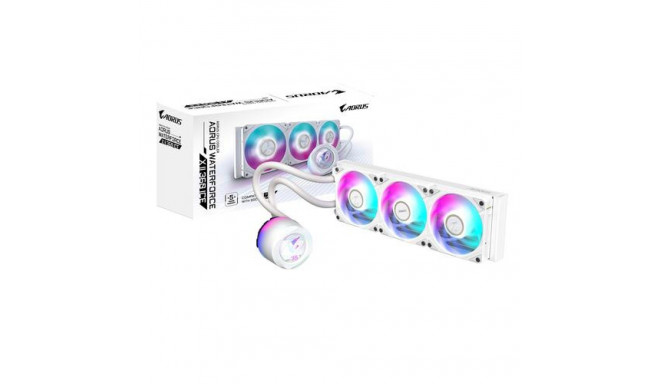 GIGABYTE AORUS WATERFORCE X II 360 ICE AIO Liquid CPU Cooler - 3x120mm ARGB Fans, full-color LCD, DA