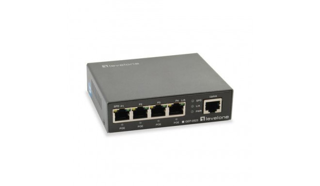 LevelOne 5-Port Gigabit PoE Switch, 802.3at/af PoE, 4 PoE Outputs, 60W