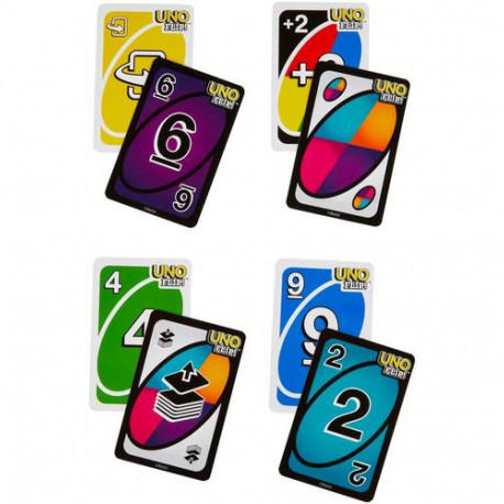 Mattel Games UNO FLIP! Card Game with Color Blind Accessible Deck for Kids, Adults & Family Nigh