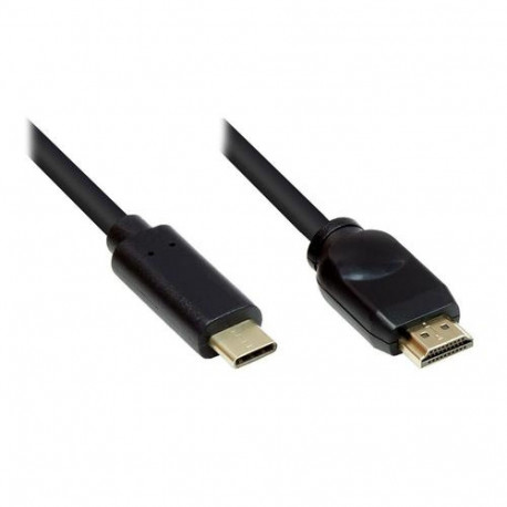 Alcasa GC-M0103 video cable adapter 5 m USB Type-C HDMI Type A (Standard) Black