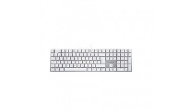 CHERRY KC 200 MX keyboard Universal USB QWERTZ German Silver, White