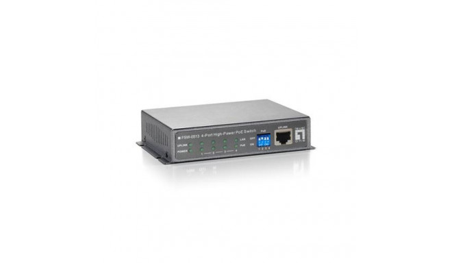 LevelOne 5-Port Fast Ethernet PoE Switch, 4 PoE Outputs, 120W, power adapter included