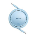 Baseus FREE2DRAW MİNİ RETRACTABLE CHARGİNG CABLE TYPE-C TO TYPE-C 100W 1M GALAXY BLUE USB cable USB 