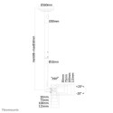 Neomounts FPMA-C050SILVER Monitor/TV mount ceiling 10-30&quot; - h 60-85 cm