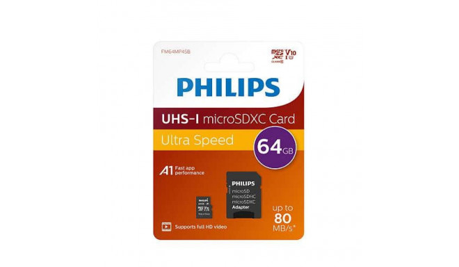 Philips FM64MP45B/00 memory card 64 GB MicroSDXC UHS-I Class 10