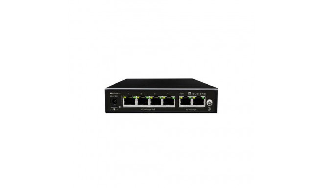 LevelOne FEP-0631 network switch Fast Ethernet (10/100) Power over Ethernet (PoE) Black