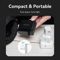 Vention 3-Port USB (C+C+A) GaN Charger (100W/100W/30W) EU-Plug White