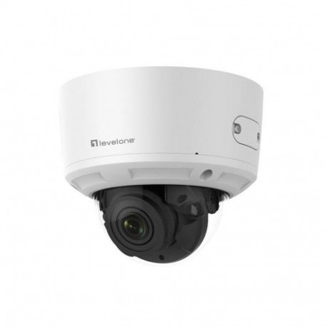LevelOne Gemini Zoom IP Camera, 8-Mp, H.265, 802.3Af, PoE, IR Leds, Indoor/Outdoor, Two-Way Audio