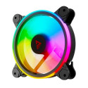 Savio FAN-01 4-pack 120mm ARGB fan including controller and remote control Computer case Black