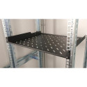 Equip Fixed Shelf 19', 1U, 600MM, Black