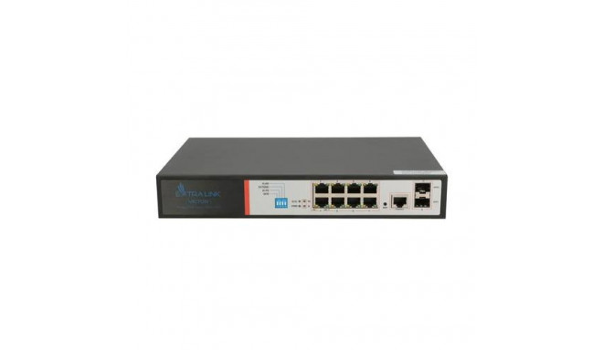 Extralink PoE Switch VICTOR 8x Gigabit PoE/PoE+, 2x SFP, 1x Console Port, 150W, Managed
