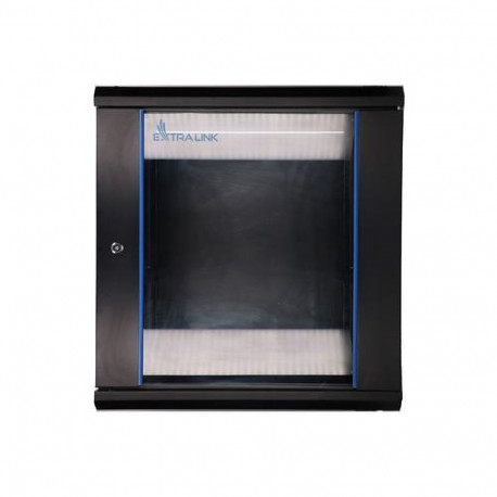 Extralink Rackmount cabinet 12U 600x450 Black wall mounted