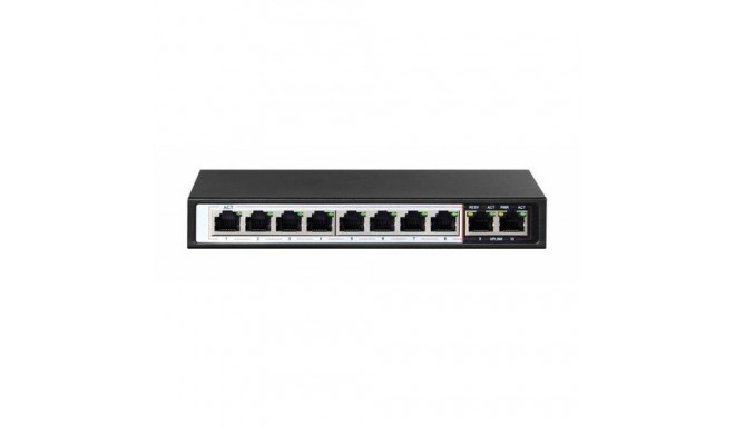 Extralink PoE Switch CERES 8x 100Mb/s PoE/PoE+, 2x RJ45 Uplink 100Mb/s, 96W