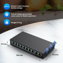 Extralink PoE Switch CERES 8x 100Mb/s PoE/PoE+, 2x RJ45 Uplink 100Mb/s, 96W