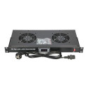 Extralink Fan panel 19&quot;, 2 fans, with thermostat