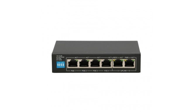 Extralink PoE Switch EUROS V2 4x 100Mb/s PoE/PoE+, 2x RJ45 Uplink 100Mb/s, 60W
